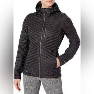 Outdoor Research Women's Packable Black Verismo Hooded Down Jacket Size: Small